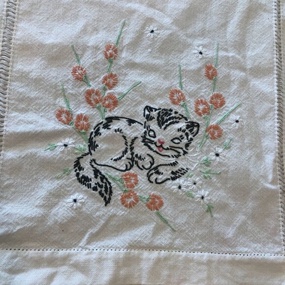 LOT of 6 Hand Embroidered Table Runners - Picture 14 of 16